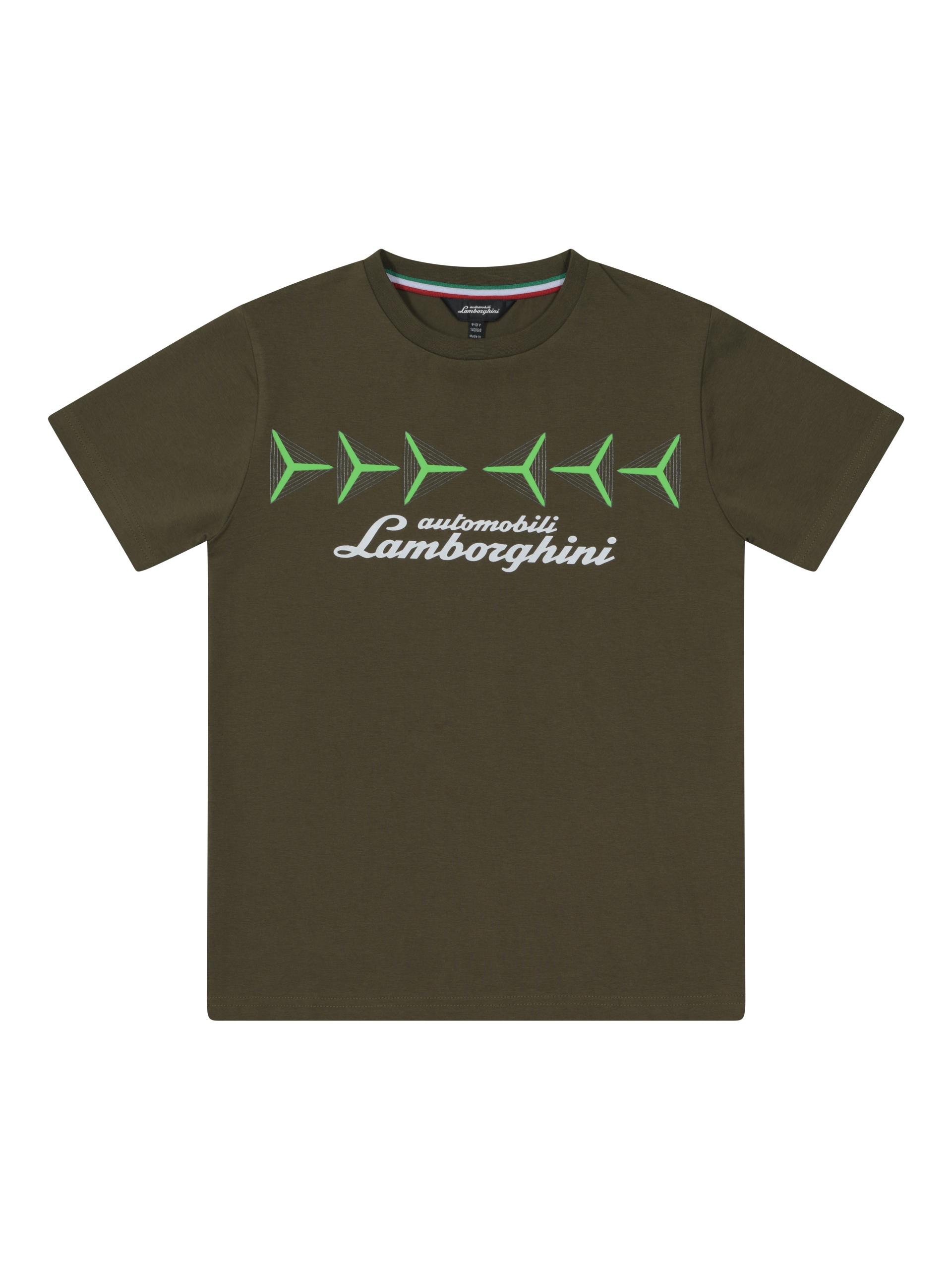 Automobili Lamborghini T-Shirt groen fluo logo