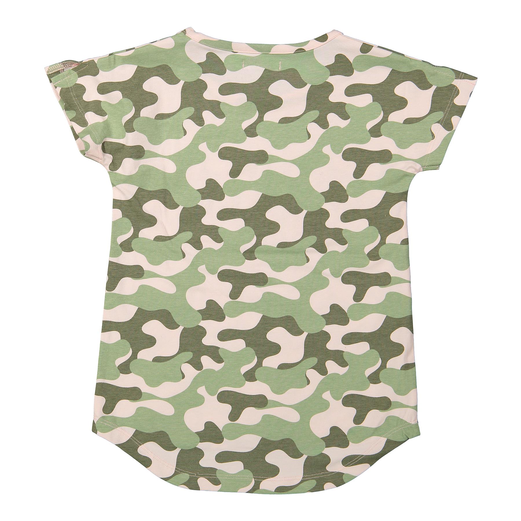 DJ Dutchjeans T-Shirt faded light pink & army green