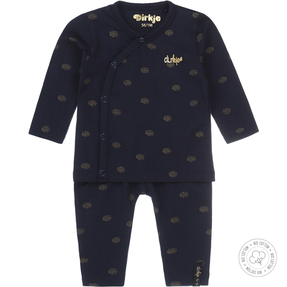 Dirkje babywear 2-delig setje Navy Biokatoen
