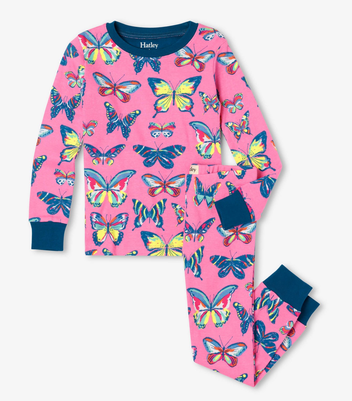 Hatley 2 delige Meisjes Pyjama vlinders roze