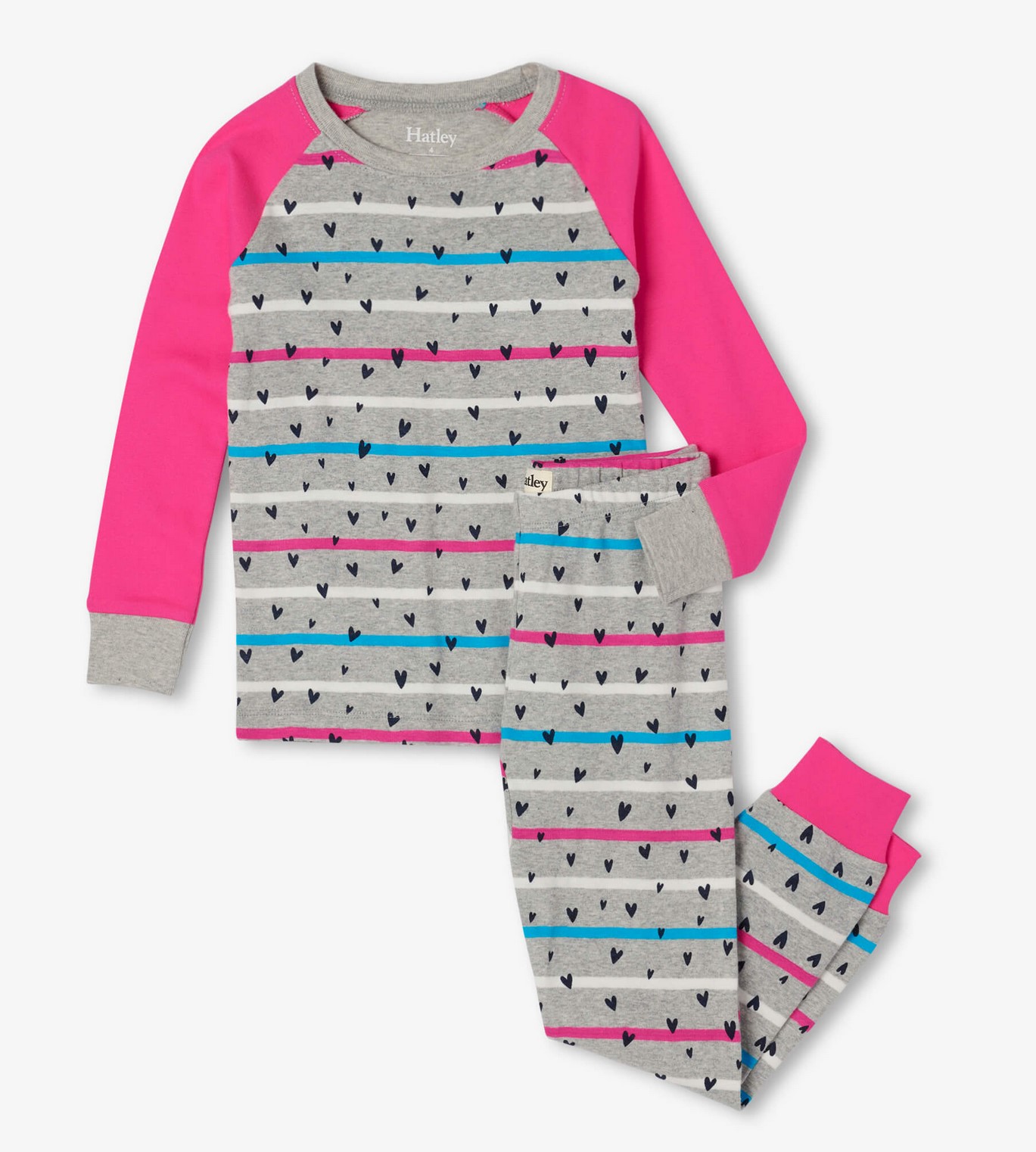 Hatley 2 delige Meisjes Pyjama hearts
