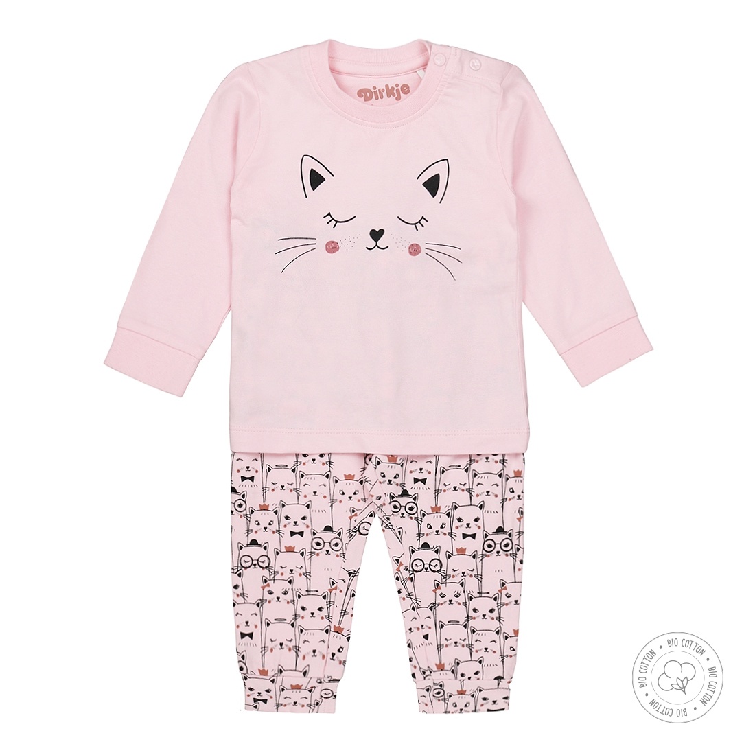 Dirkje babywear 2-delige pyjama Bio katoen roze