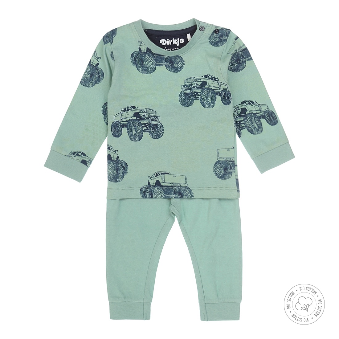 Dirkje babywear pyjama monstertruck 100% biokatoen
