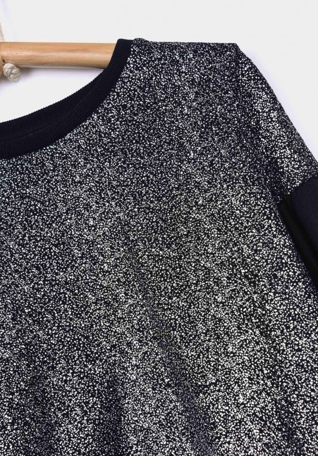 Tiffosi sweater zwart /zilver