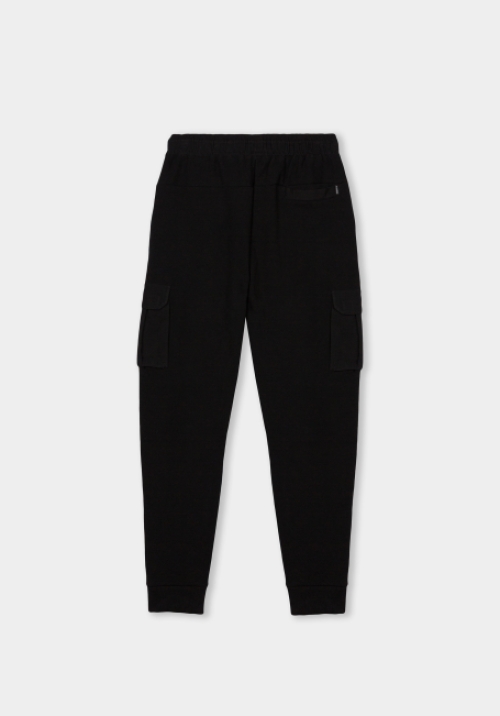 Tiffosi cargo / joggingbroek zwart met zijzakken