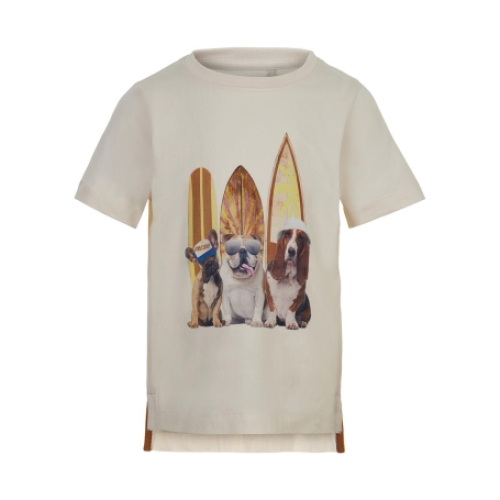 Minymo T-Shirt surfplank, hondjes